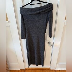 Topshop off the shoulder sweater dress